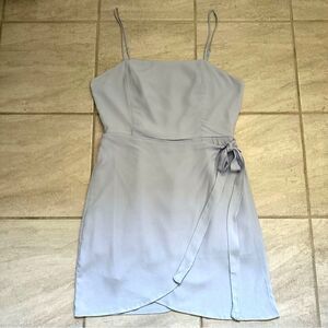 Forever 21 Homecoming Dress Wrap Periwinkle Tie Front Spaghetti Strap Size L